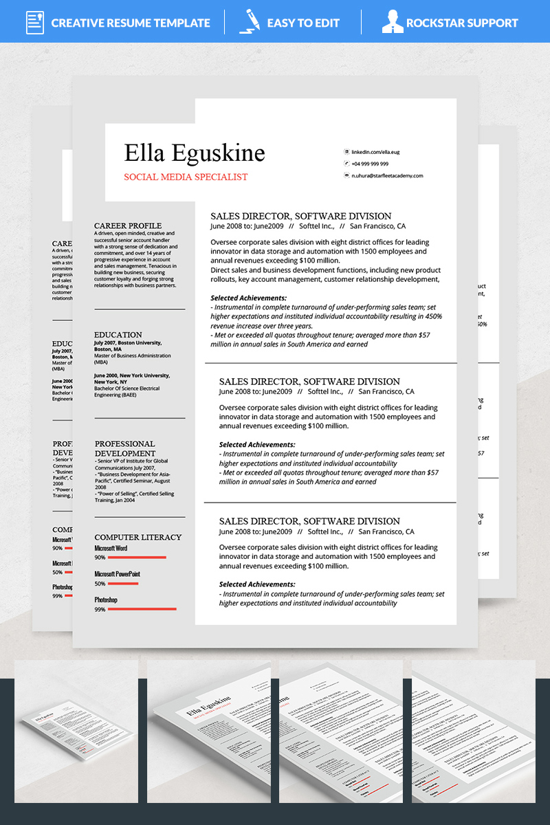 Eguskine Resume Template