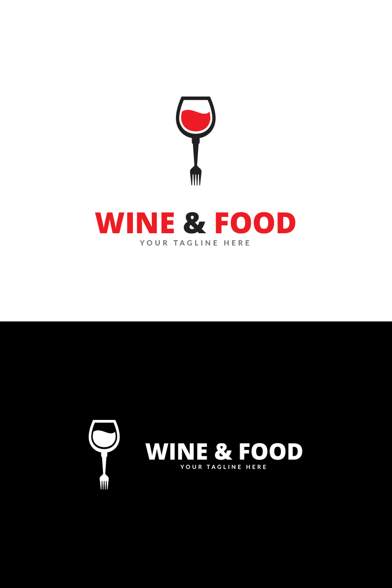 Wine & Food Logo Template