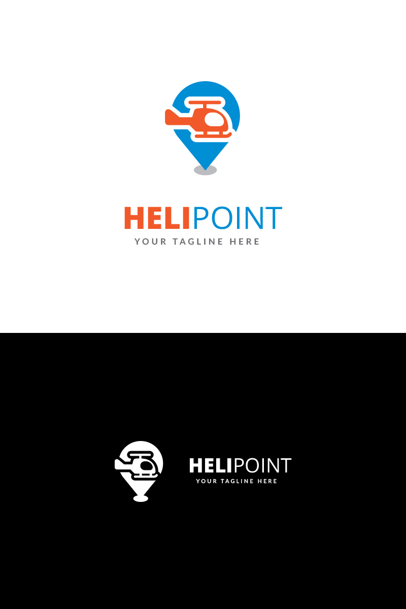 Helicopter Point Logo Template