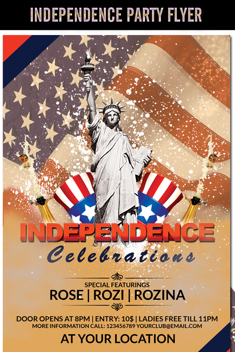 Independence 4th July Party Flyer