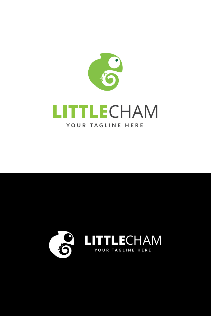 Little Chameleon Logo Template