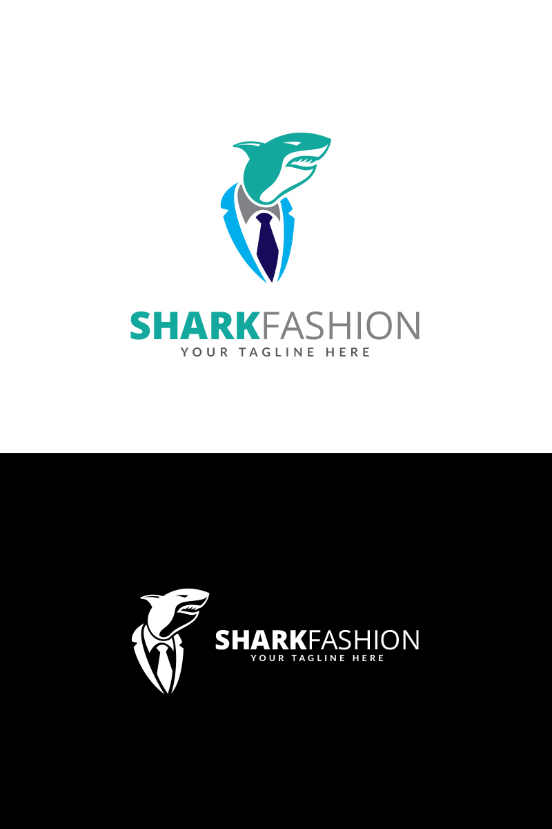 Shark Fashion Logo Template