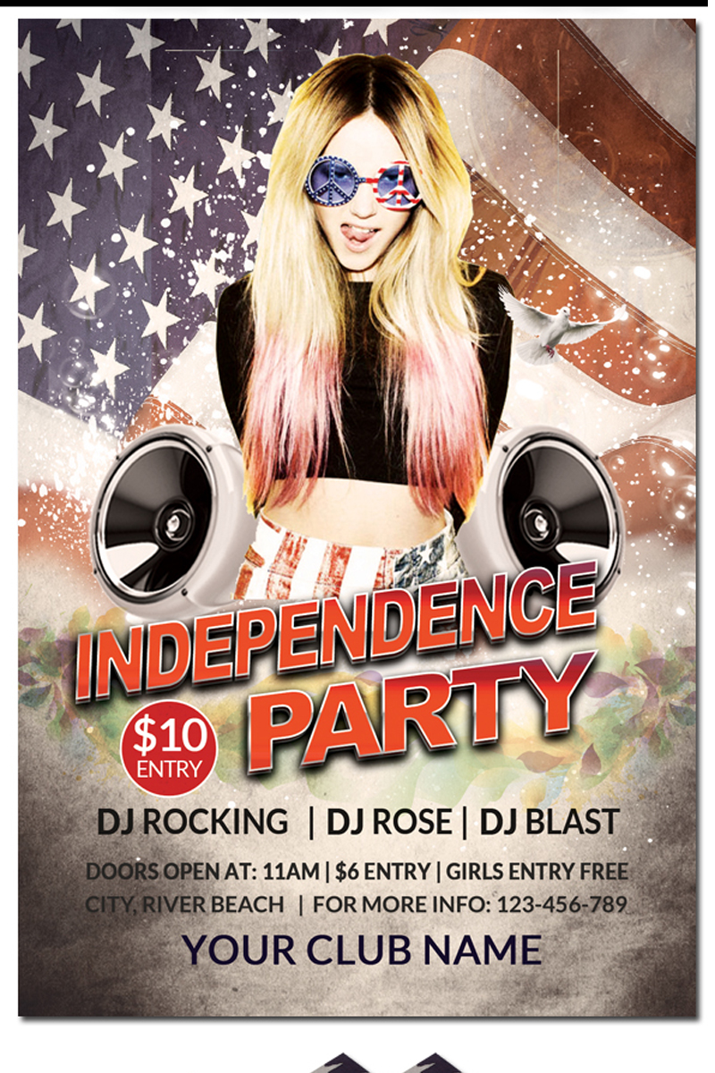 American Independence Day Party Flyer Template - Corporate Identity Template