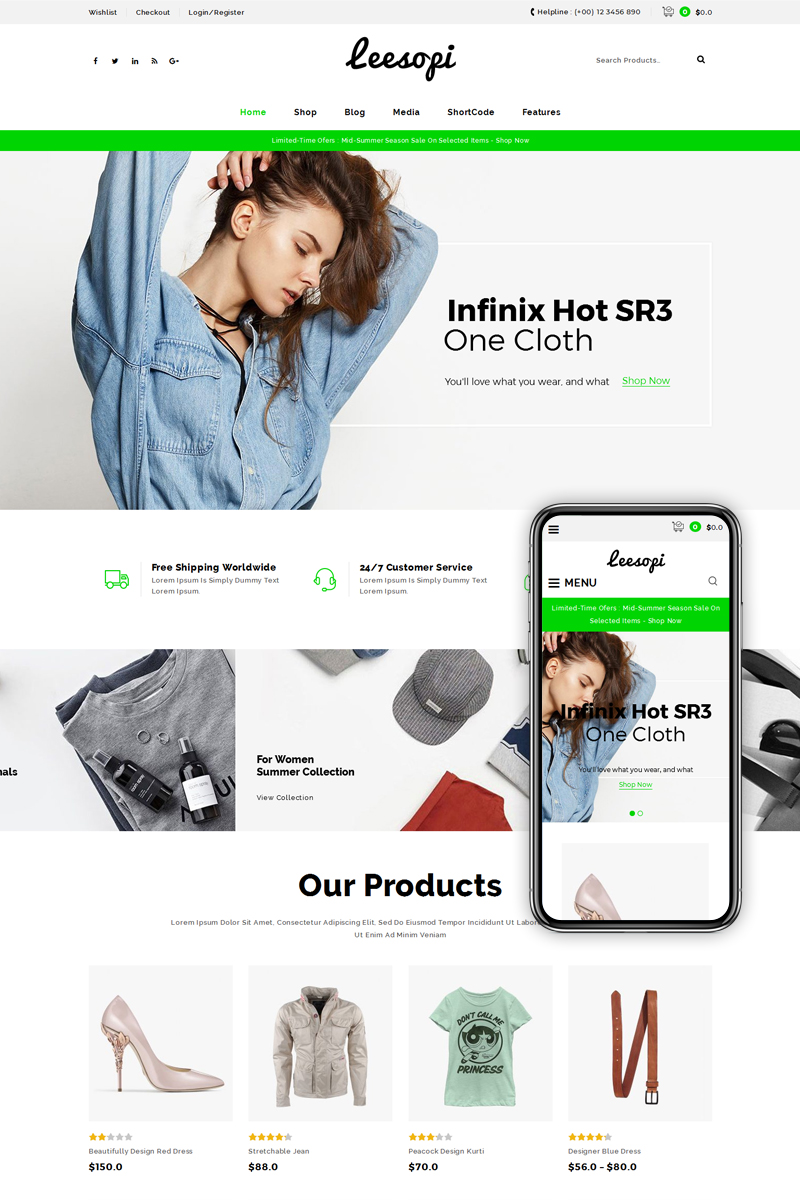 Leesopi - Fashion Multipurpose WooCommerce Theme