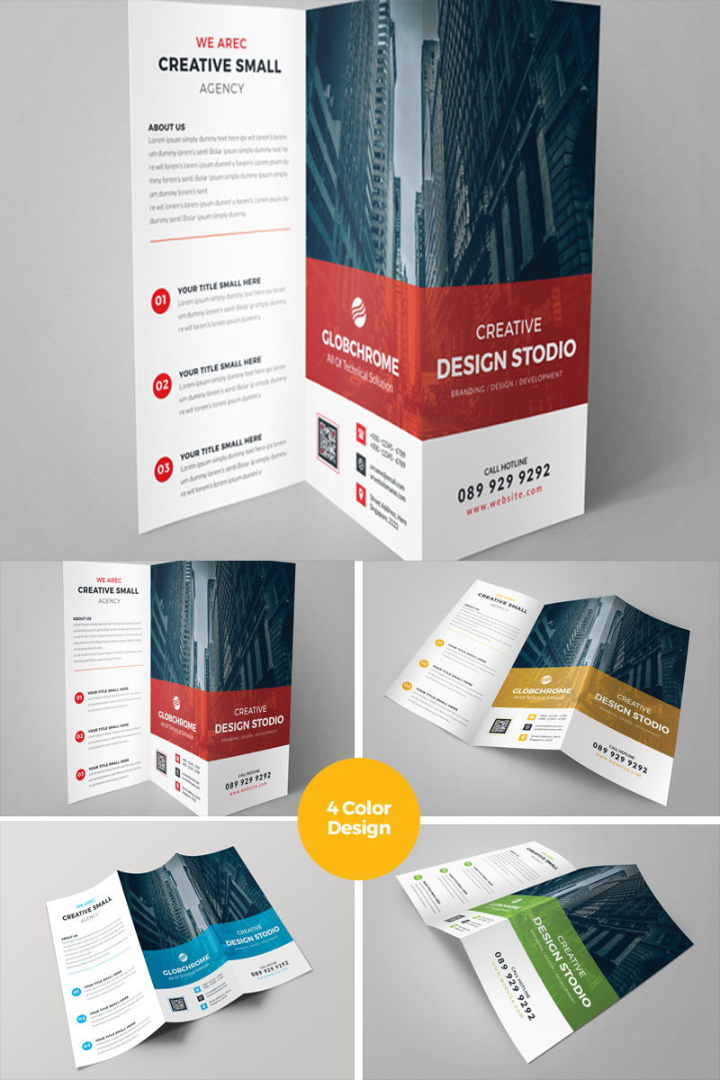 Annual Report  Corporate Trifold Brochure - Corporate Identity Template