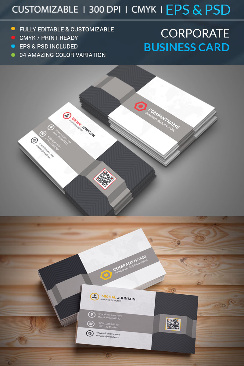 Johnson Business Card - Corporate Identity Template