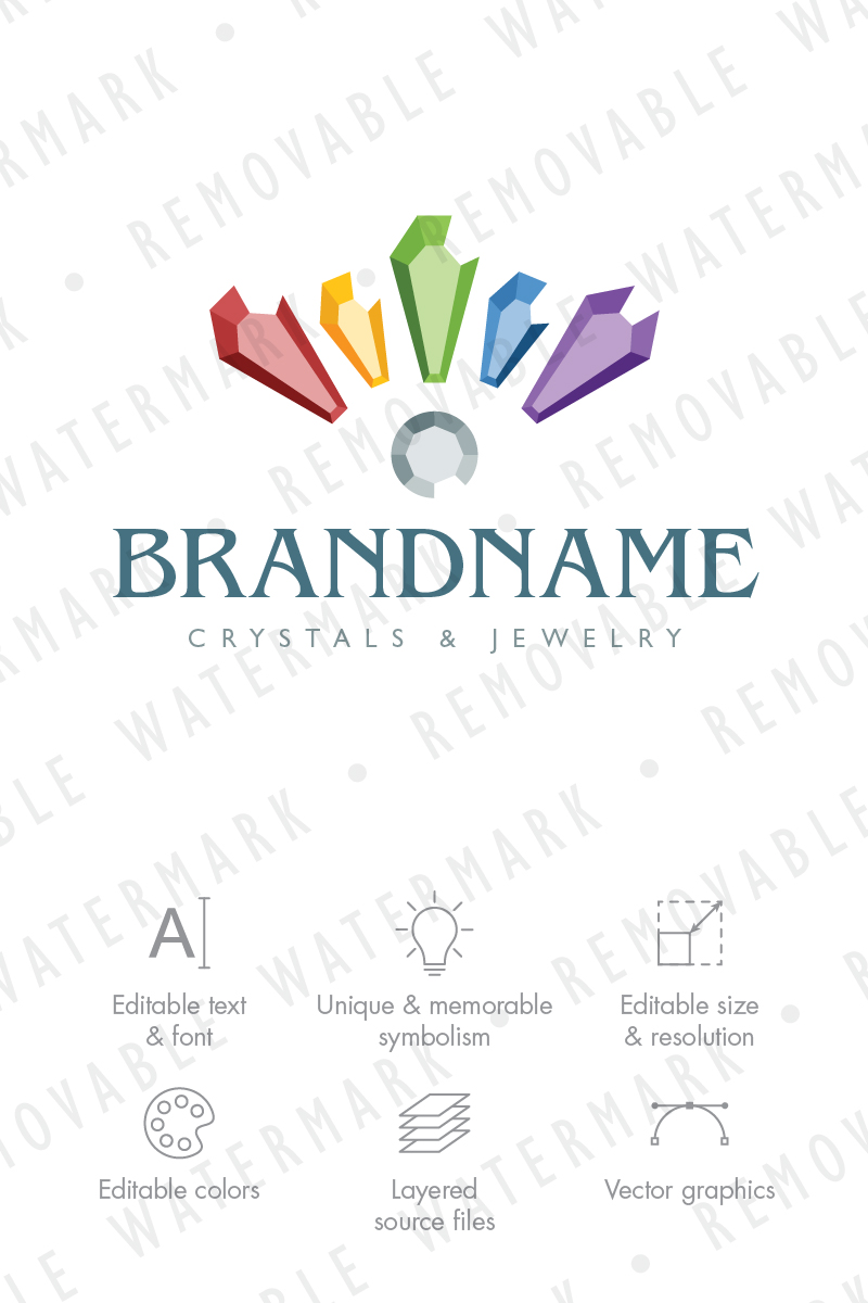 Crystal Crown Logo Template