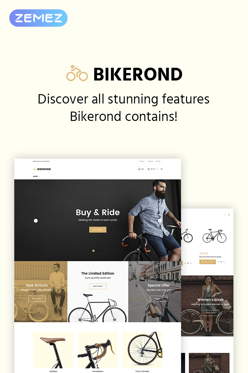 Bikerond - Bike Shop Elementor WooCommerce Theme