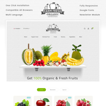 Grocery Food OpenCart Templates 69543