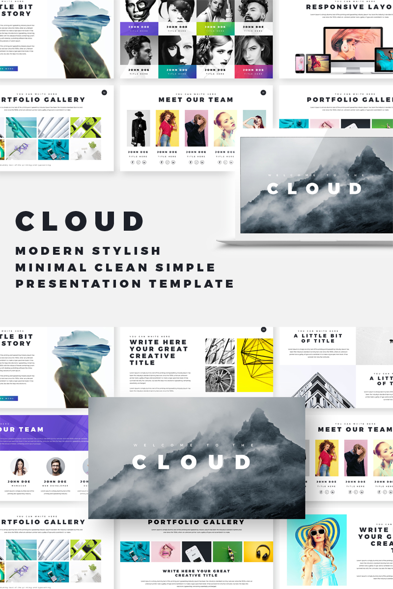 Cloud creative & corporate presentation - Keynote template