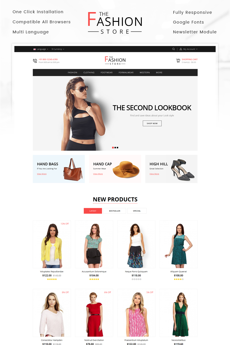 The Fashion - Minimal Store OpenCart Responsive Template