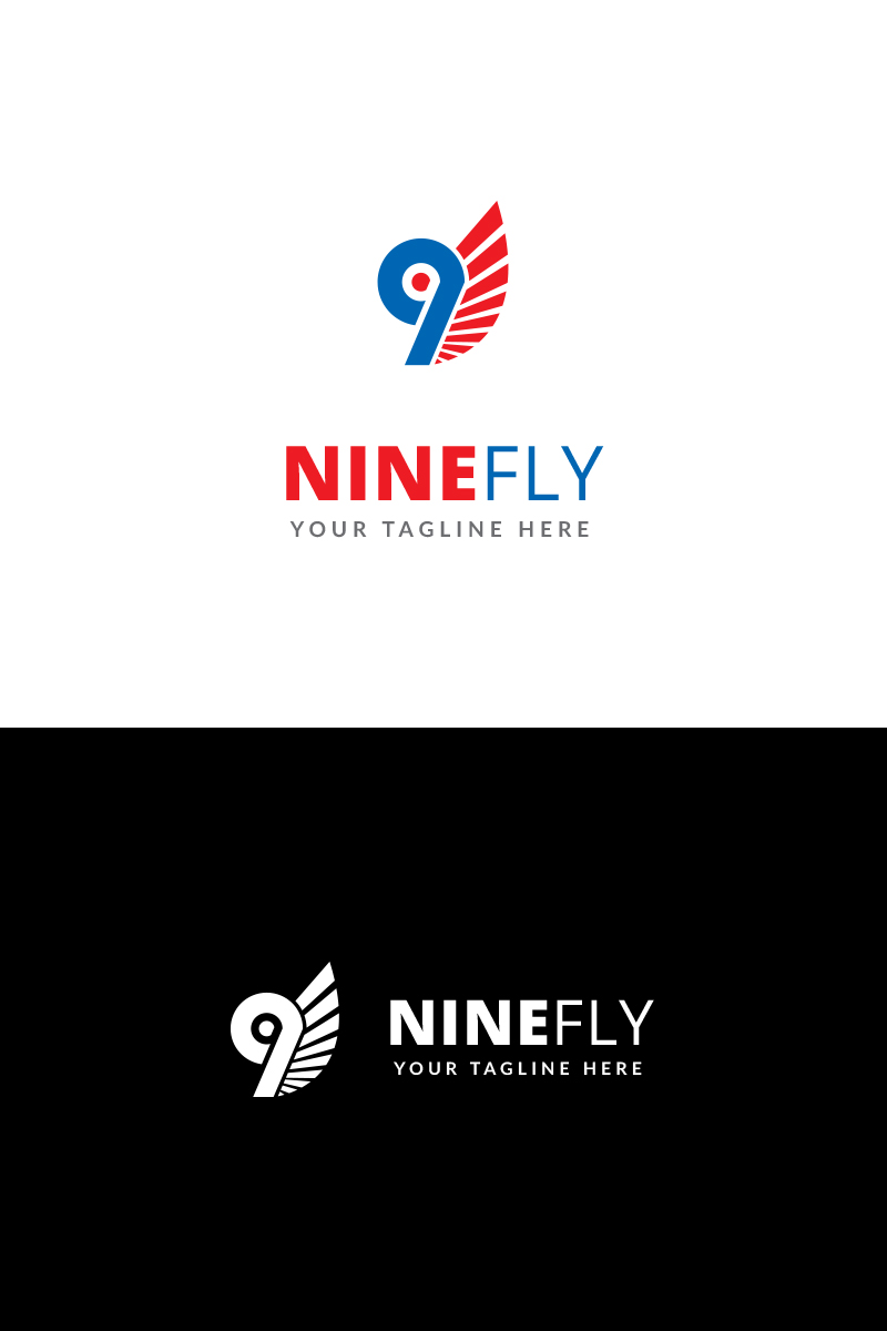 Nine Fly Logo Template