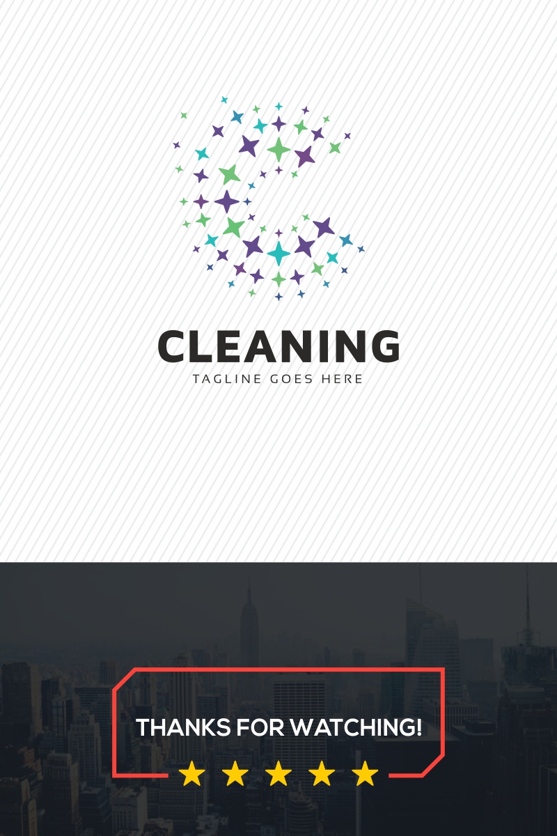 Cleaning C Letter Logo Template