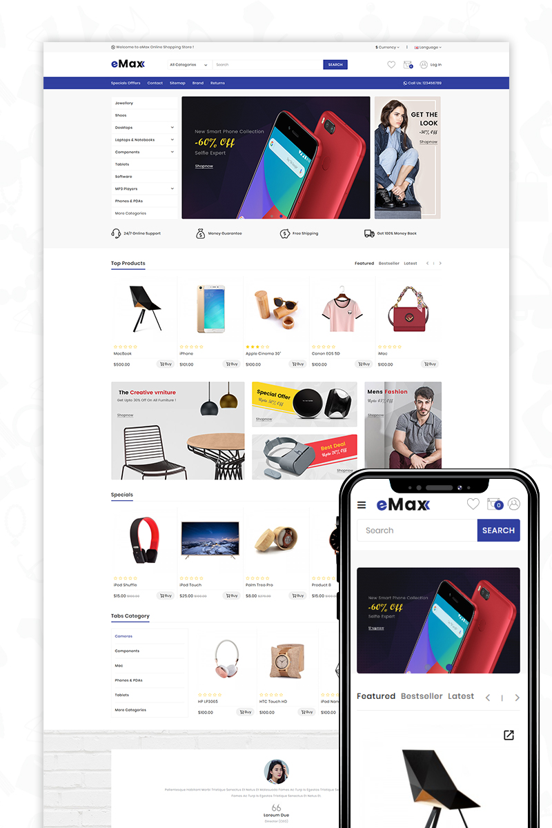 eMax - Shopping Mall OpenCart Template