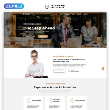 Attorney Justice Landing Page Templates 69706