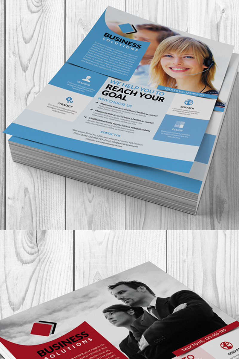 Business Solutions Flyer PSD - Corporate Identity Template