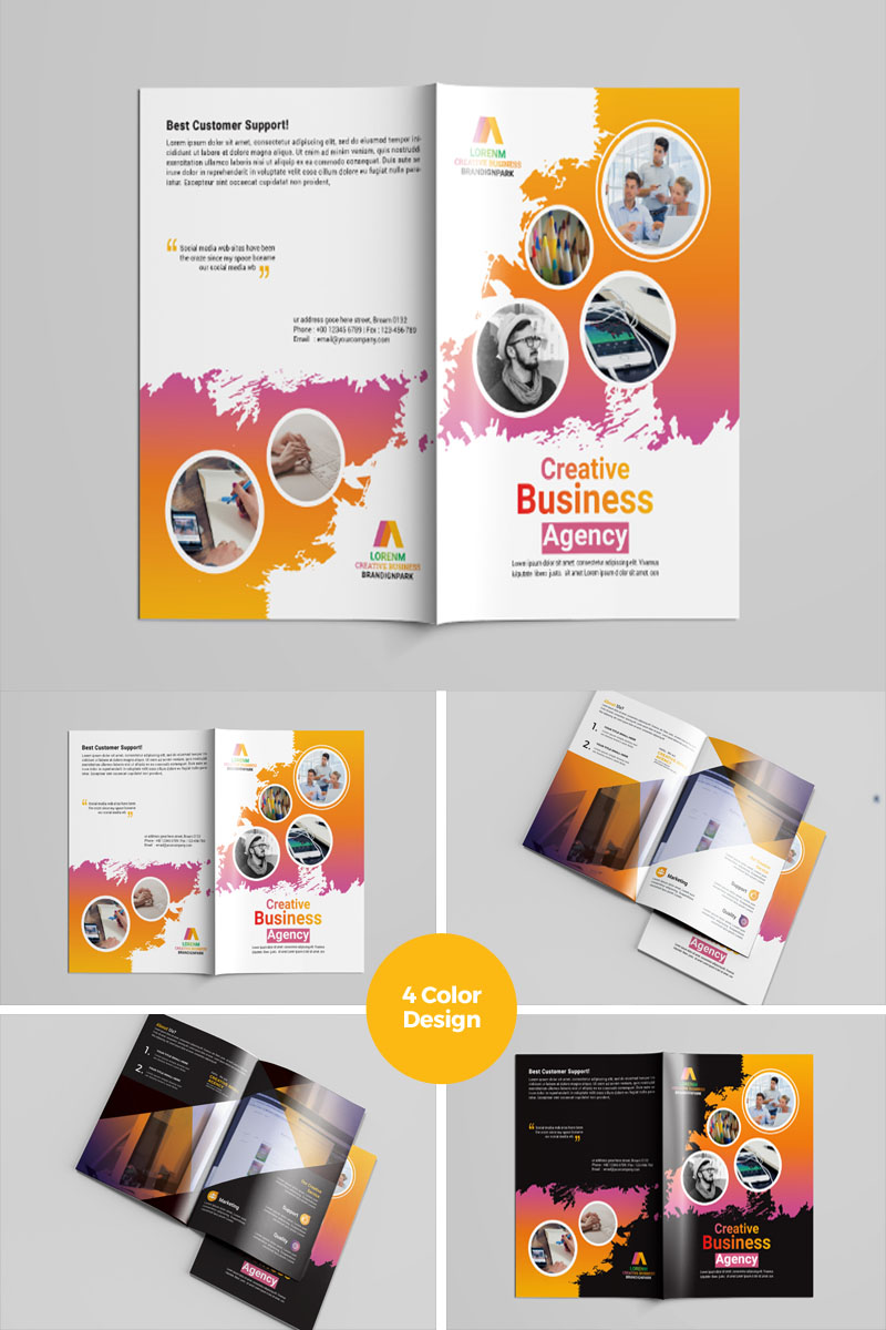 Company Profile Bi-Fold Brochure - Corporate Identity Template