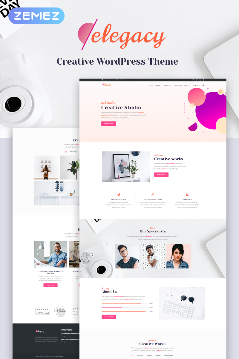 Elegacy - Creative WordPress Elementor Theme