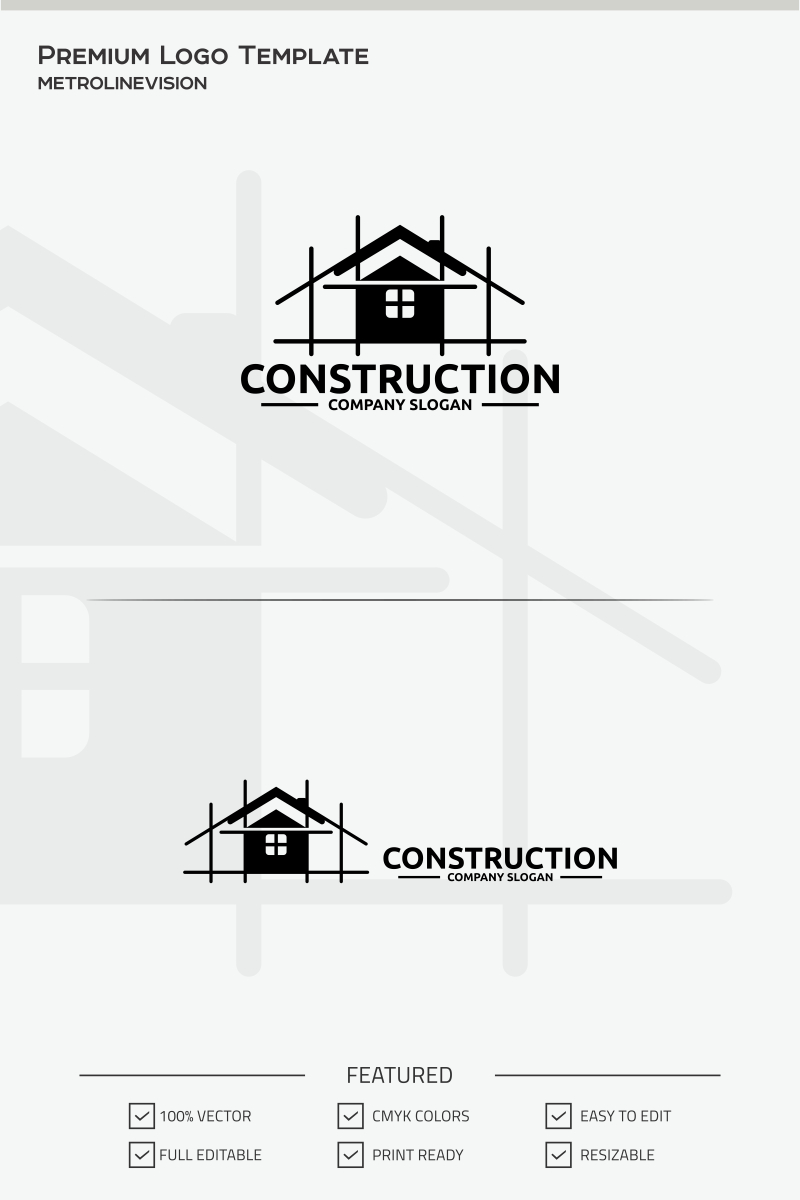 Minimal Construction Logo Template