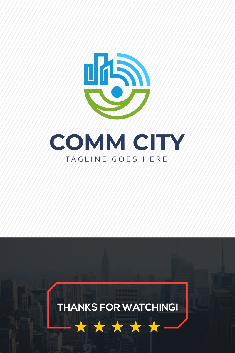 Communication City Logo Template