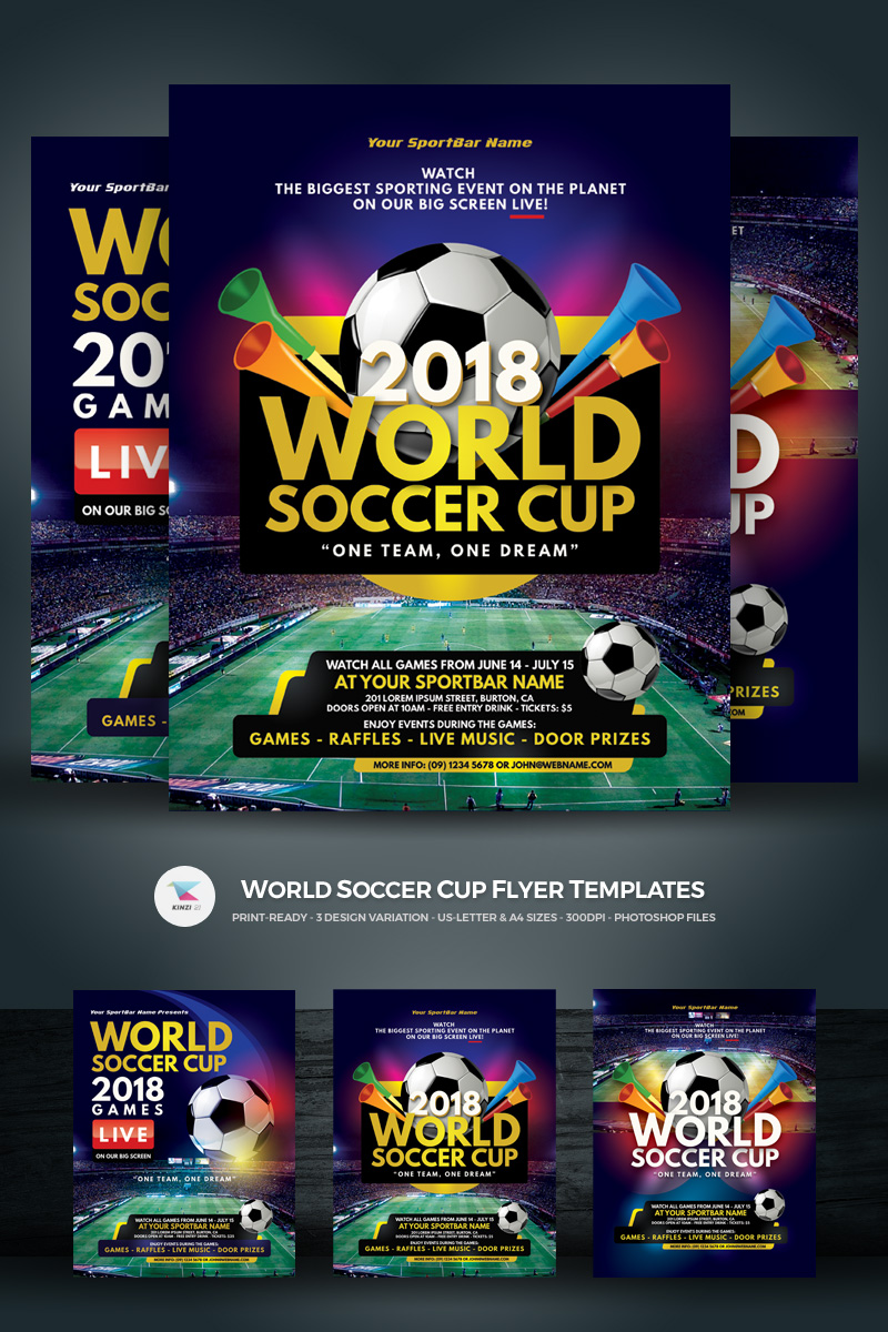 World Soccer Cup Flyers - Corporate Identity Template