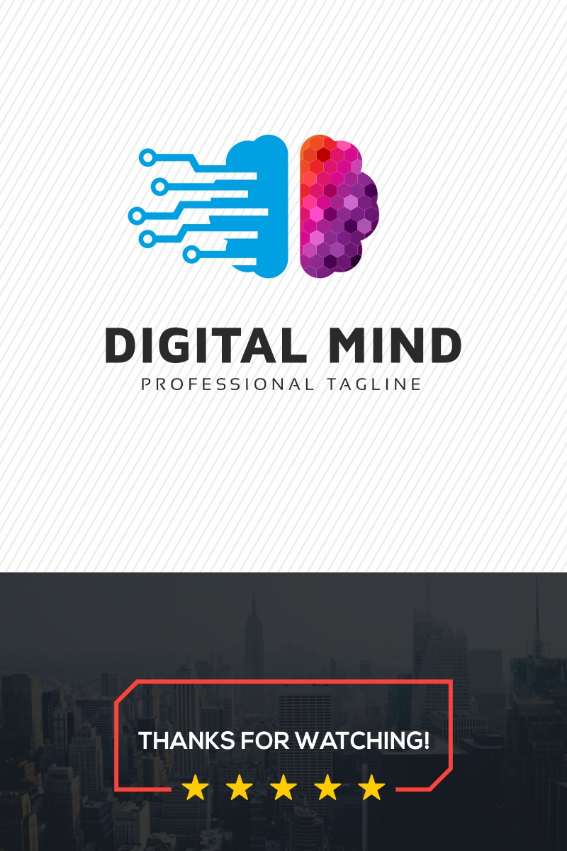 Digital Mind Logo Template
