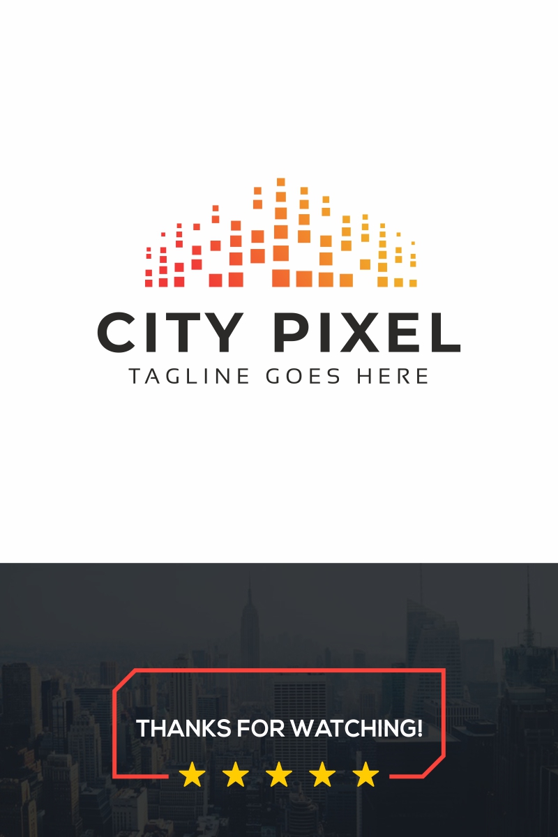 City Pixel Logo Template