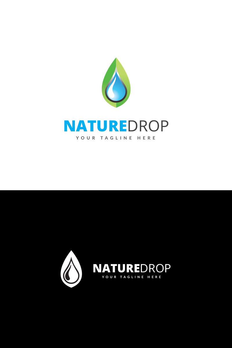 Nature Drop Logo Template