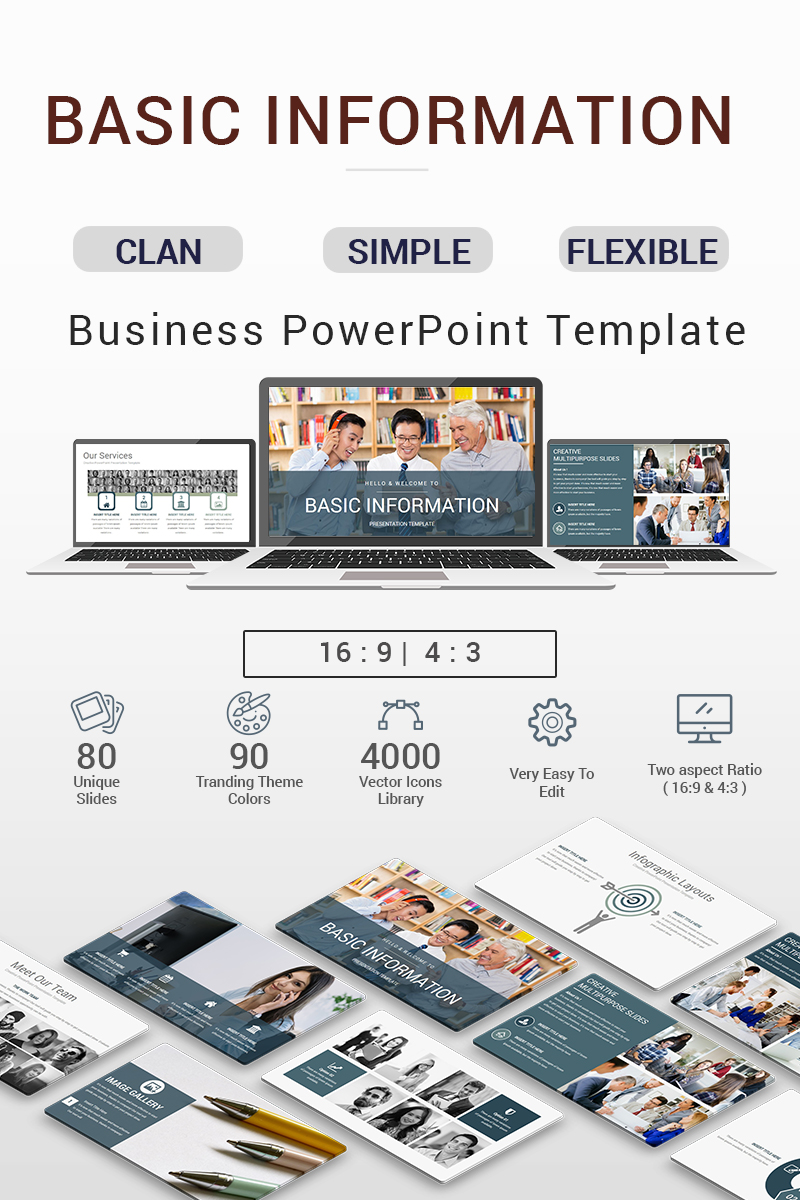 BASIC INFORMATION PowerPoint template