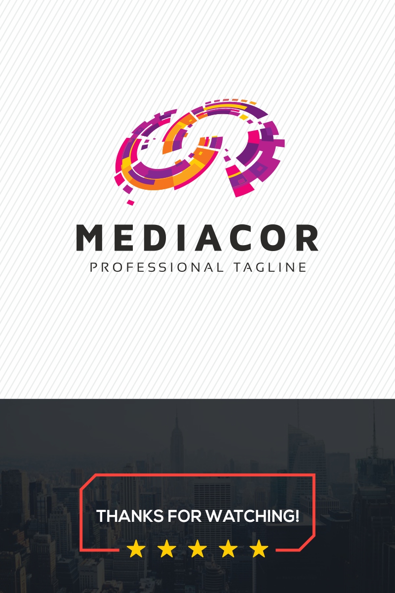 Mediacor Infinity Colorful Logo Template