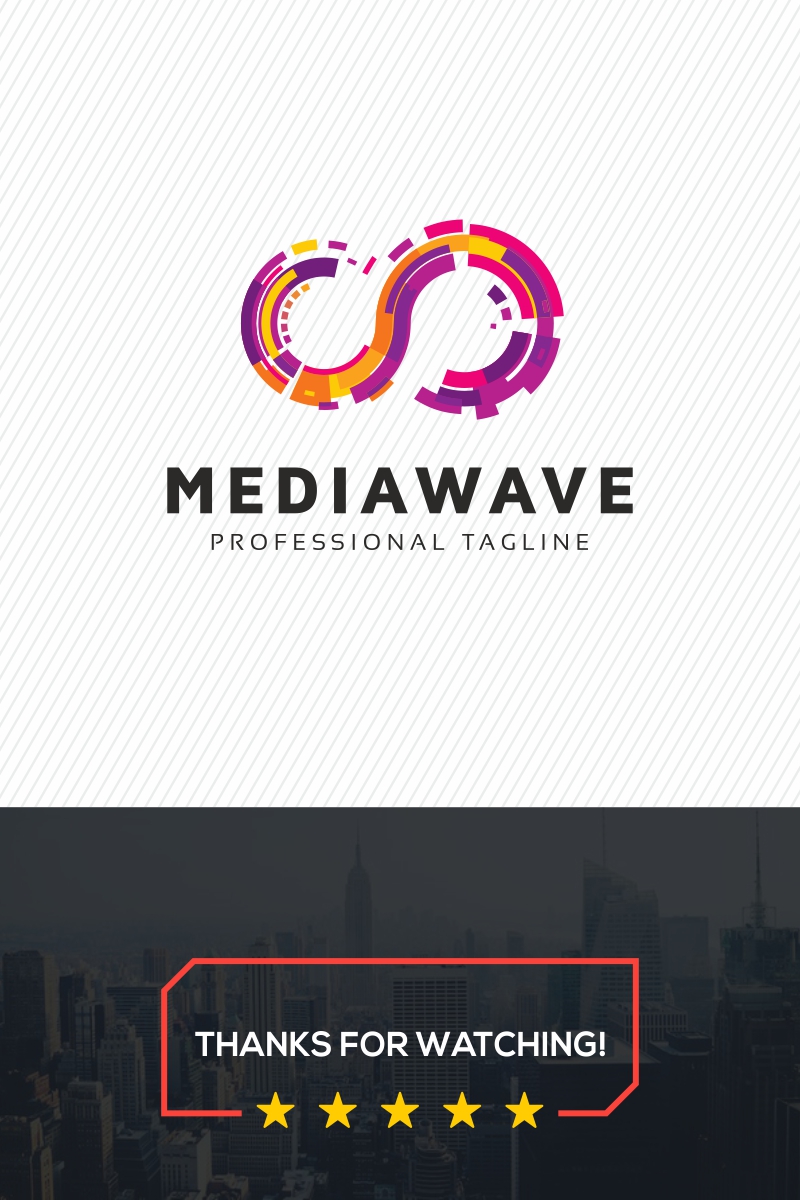 Media Wave Circle Logo Template