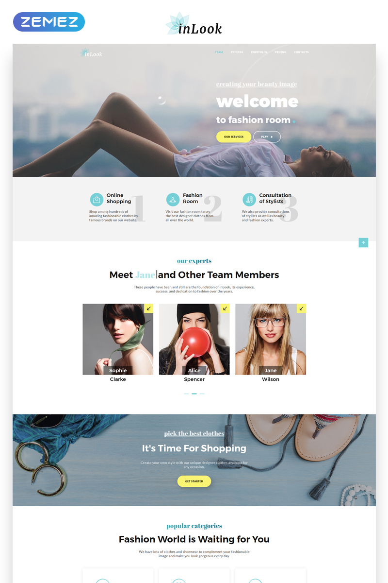inLook - Fashion HTML5 Landing Page Template