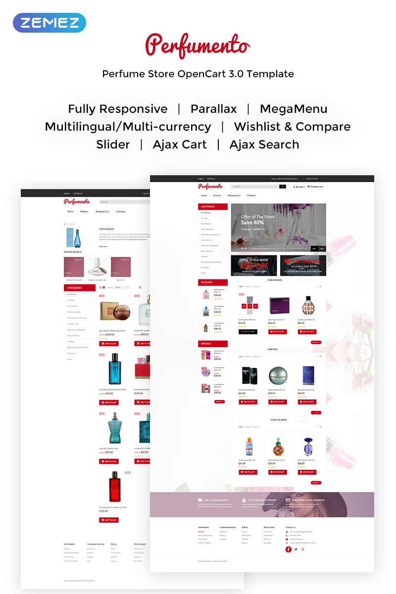 Perfumento - Perfume Store OpenCart Template