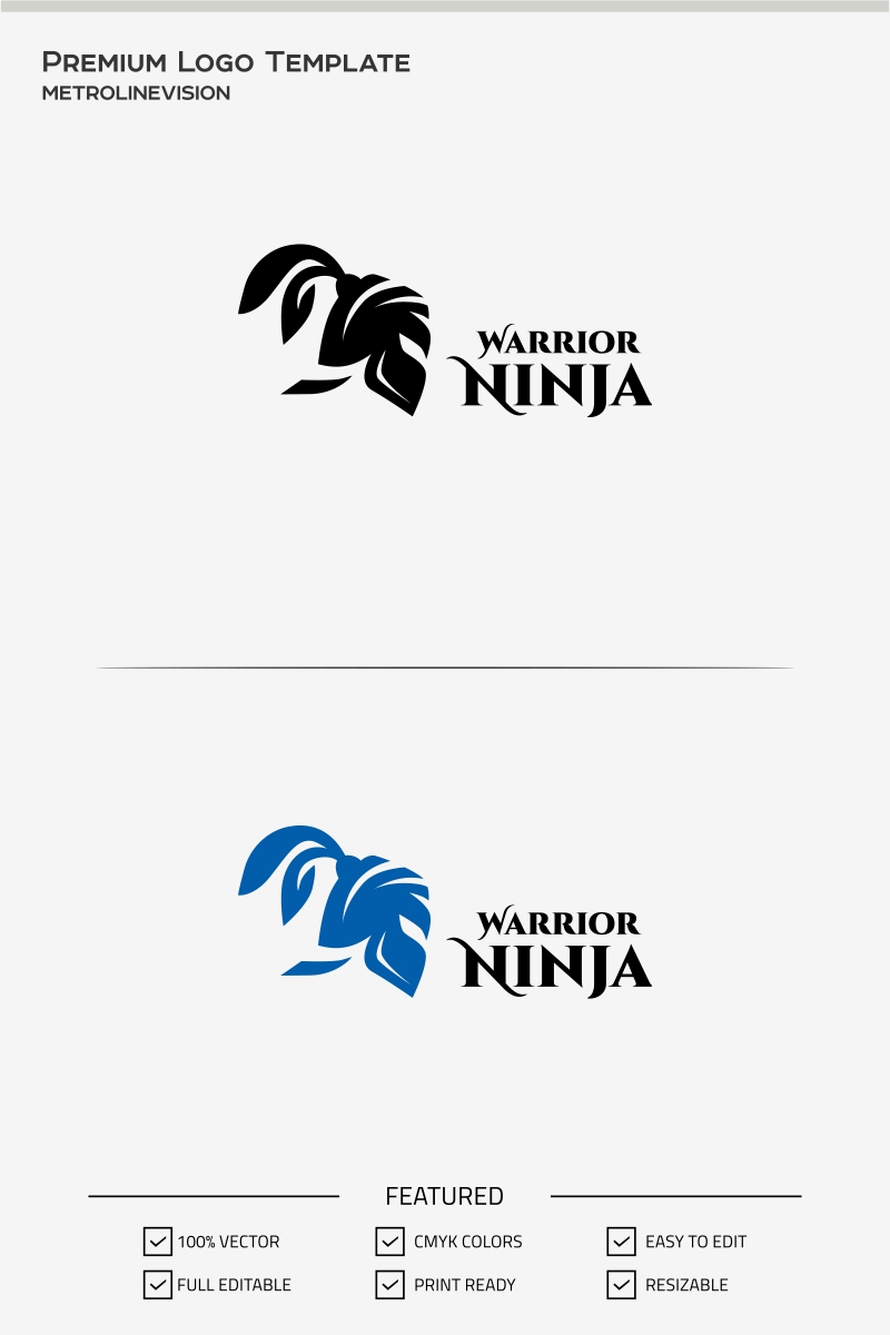 Ninja Warrior Logo Template