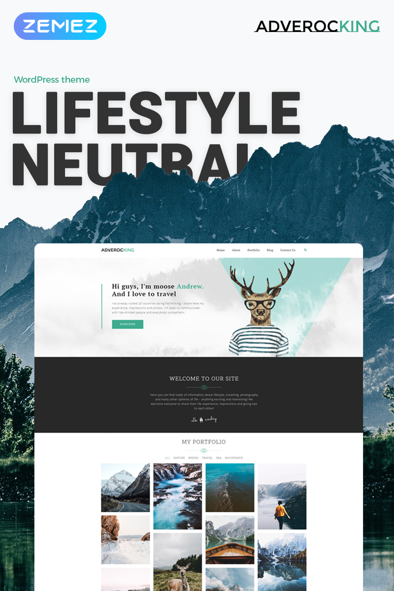 Adverocking - Lifestyle Neutral WordPress Elementor Theme