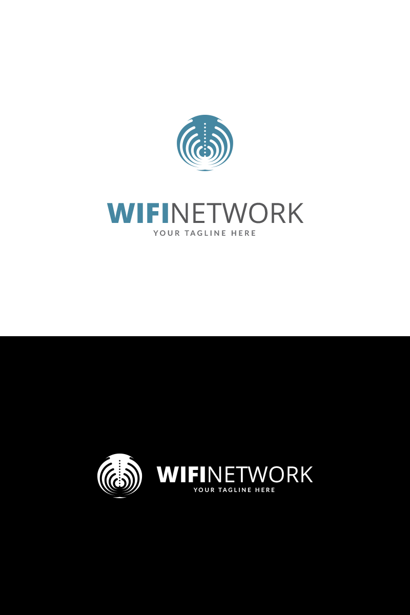 Wifi Network Logo Template