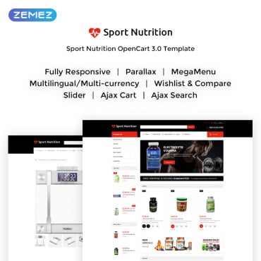Nutrition Drugstore OpenCart Templates 70072