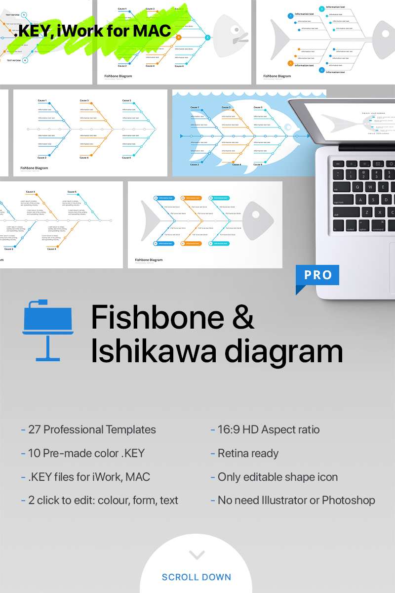 Fishbone & Ishikawa Diagram for - Keynote template