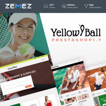 Theme Prestashop Yellowball Tennis 70123