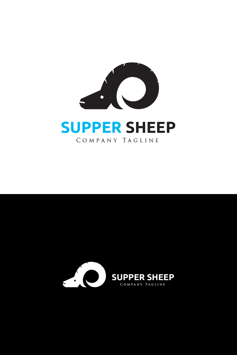 Supper Sheep Logo Template