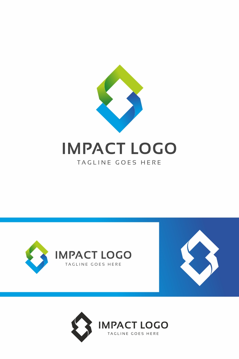 Impact Abstract Arrows Logo Template