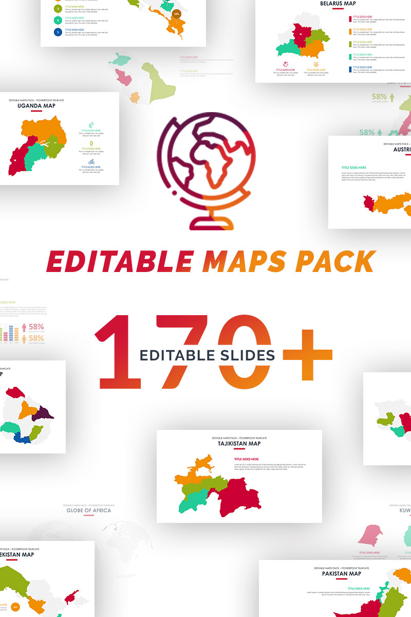 Editable Maps Pack PowerPoint template