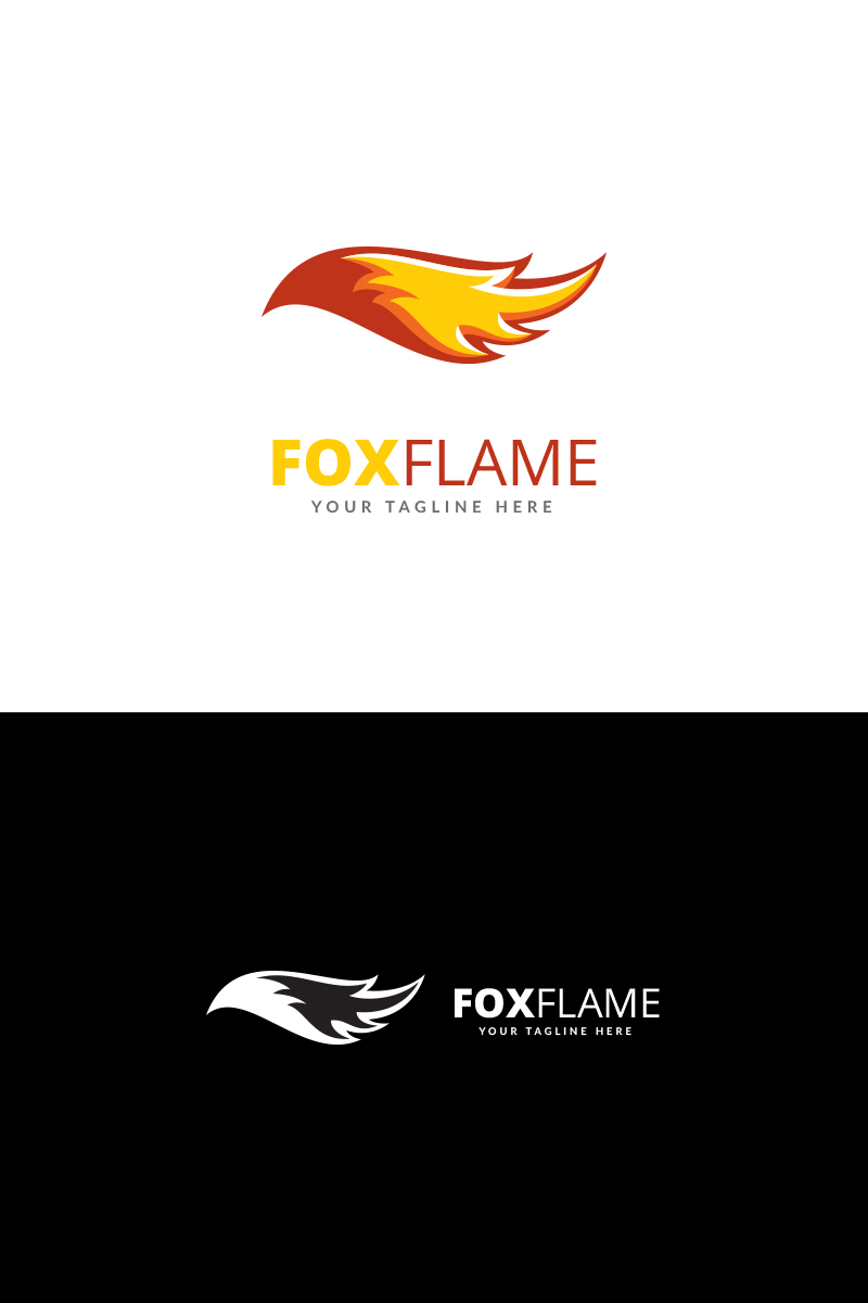 Fox Flame Logo Template