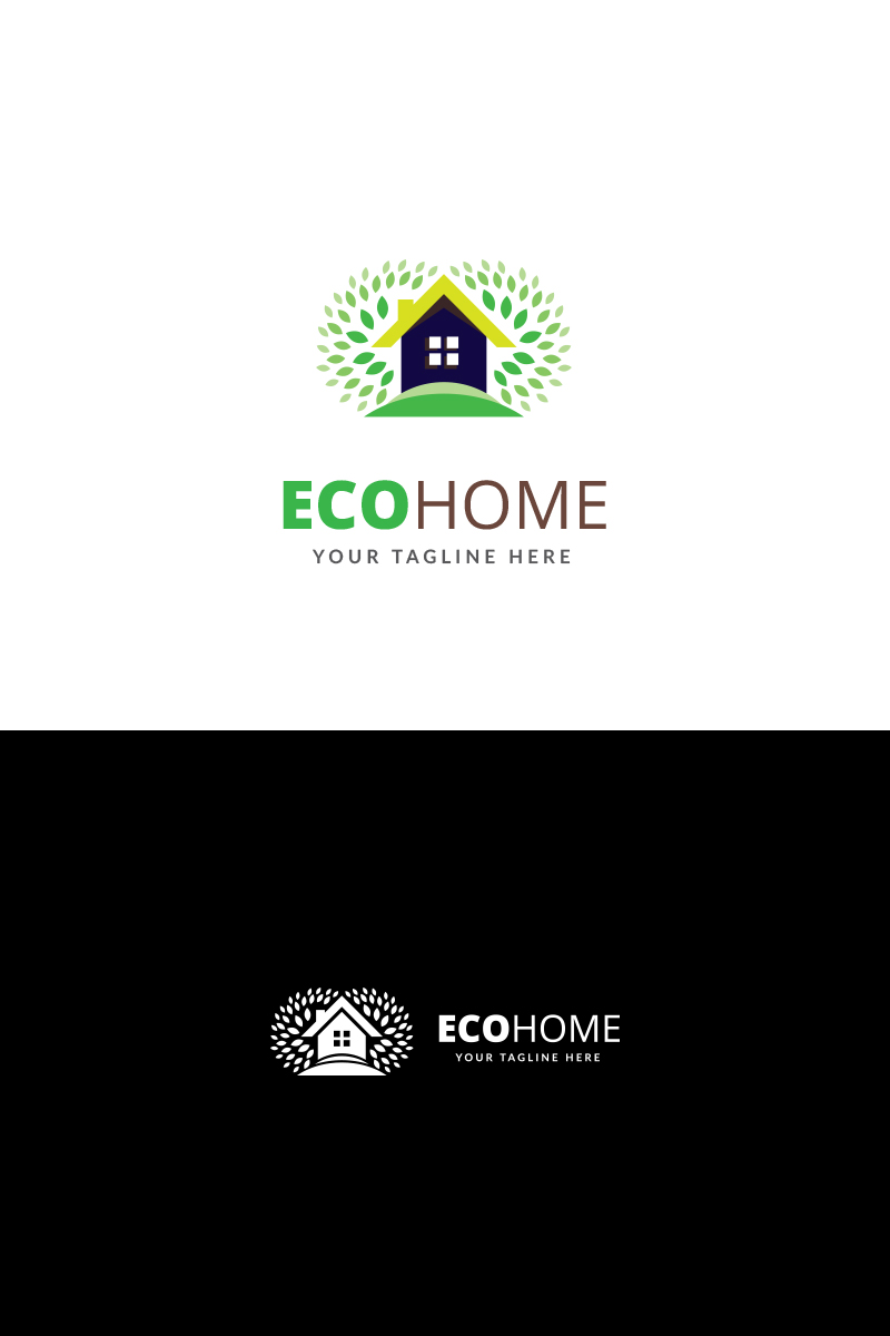 Eco Home Logo Template
