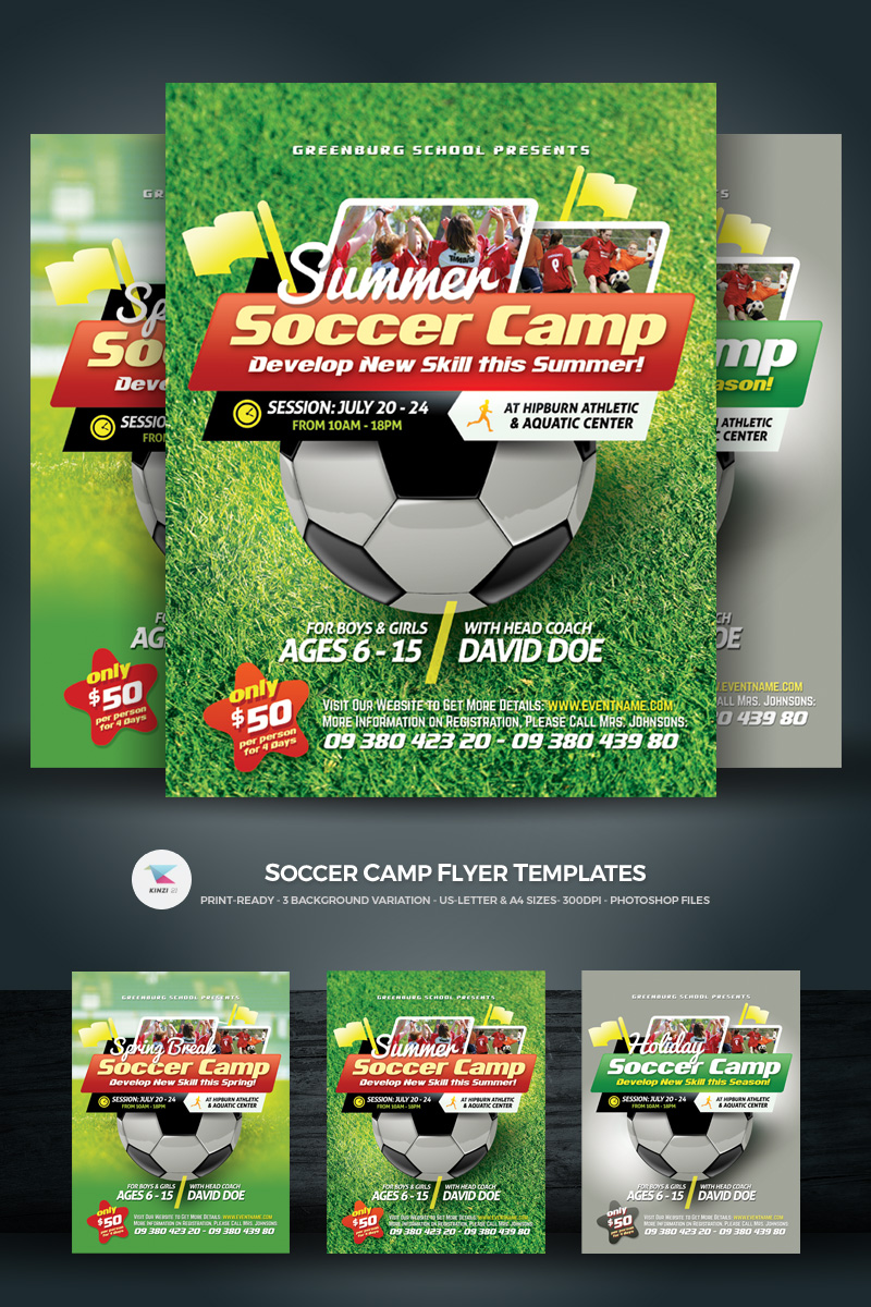 Soccer Camp Flyers - Corporate Identity Template