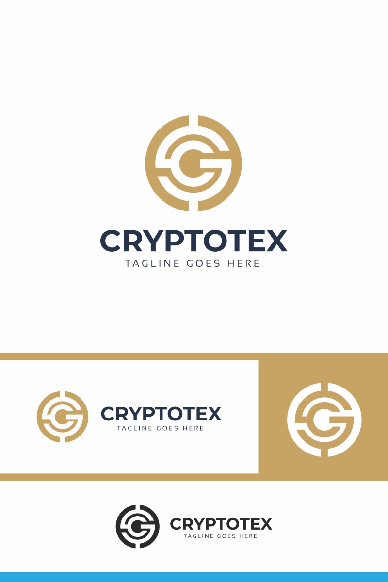 Cryptotex - Crypto Technology Bitcoin Logo Template