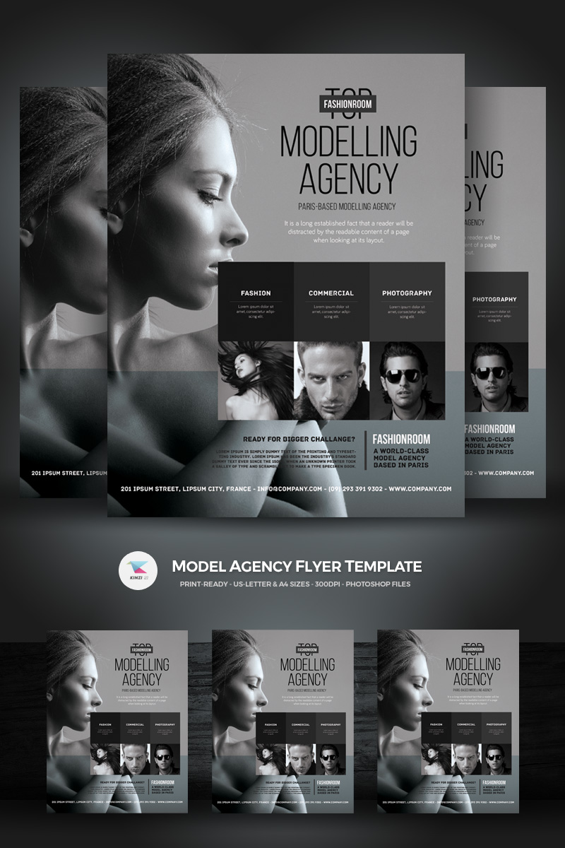 Model Agency Flyer - Corporate Identity Template