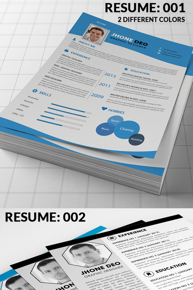 Bundle of Four CV Resume Template