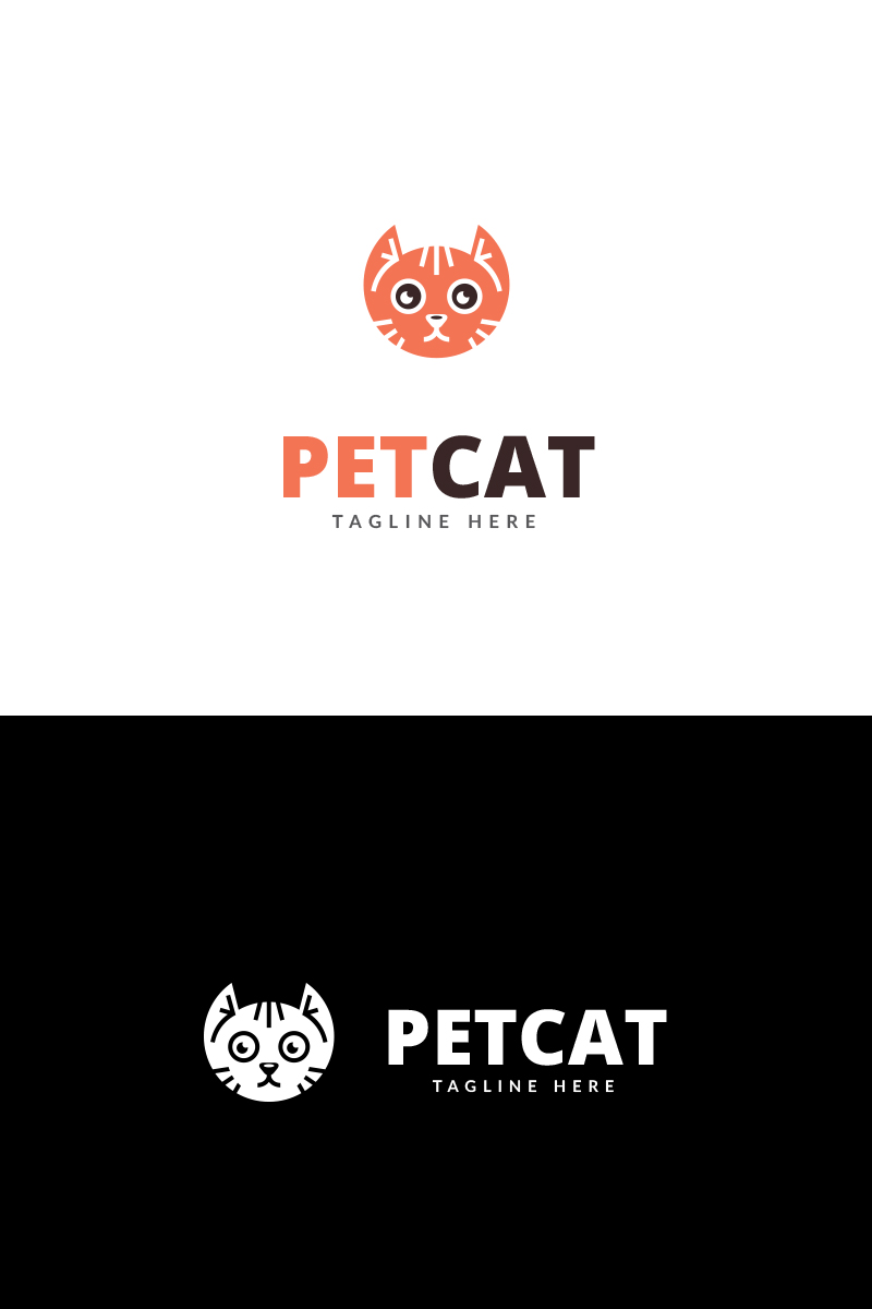 Pet Cat Design Logo Template