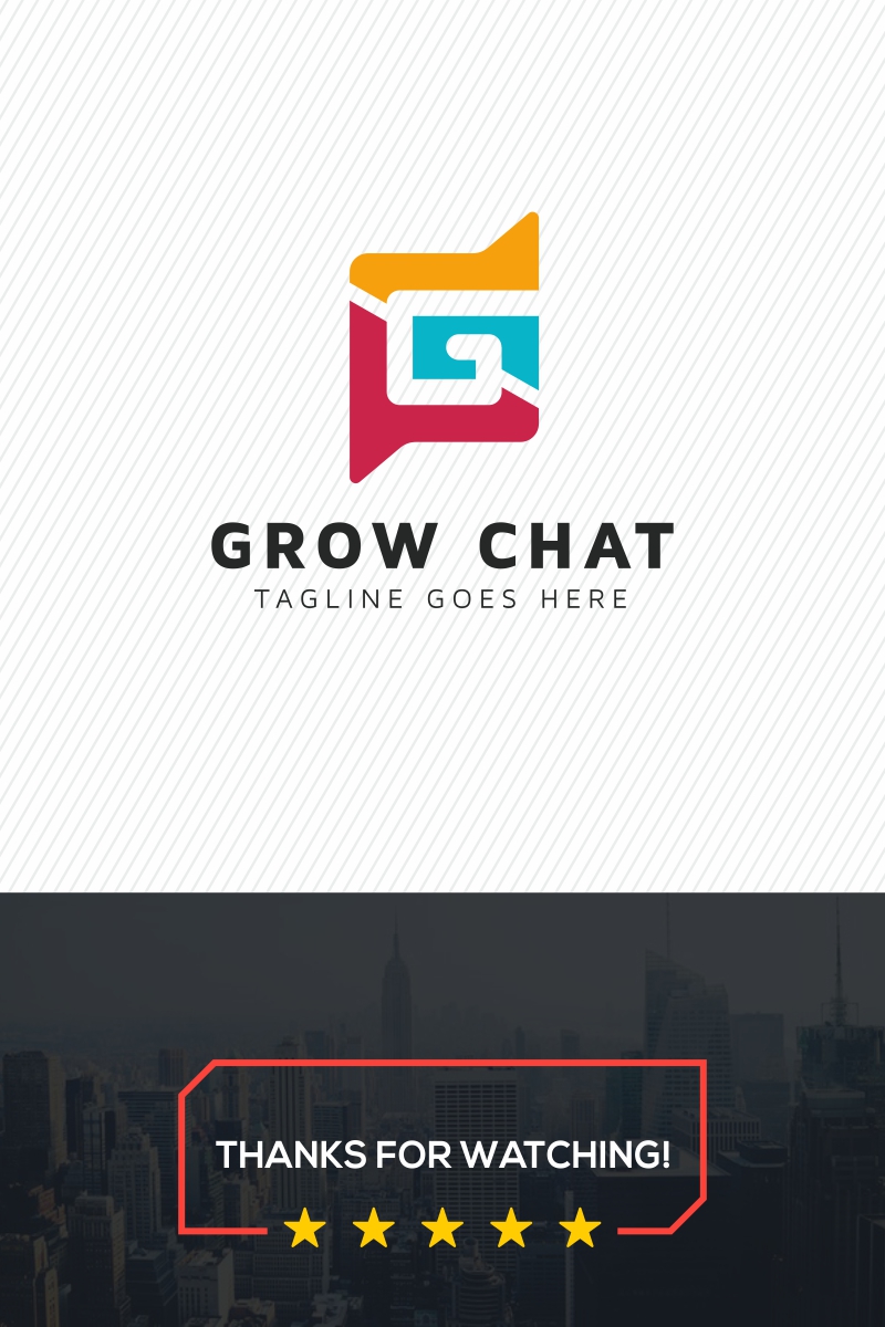 Grow Chat - G Letter Logo Template